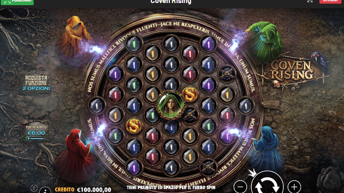 Slot Coven Rising, esclusiva Netwin