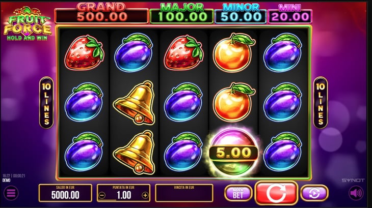 Slot Fruit Force Hold and Win di Synot su Domusbet