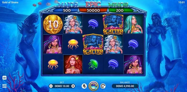 Slot Gold of Sirens Bonus Buy di Evoplay su Domusbet