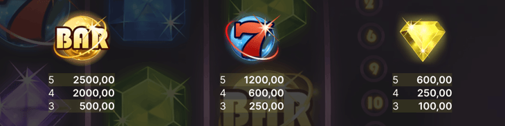 Starburst slot simboli alto payout screenshot