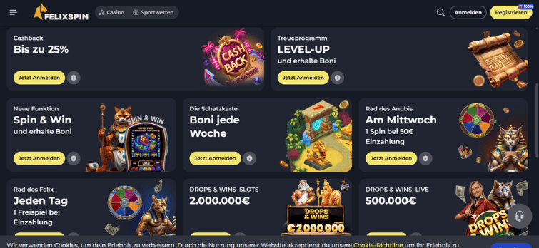 Felix Spin Casino Login Top