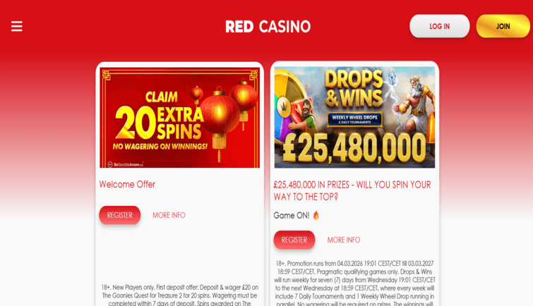 Review du casino 1red avec Neteller pour les joueurs français