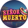 Señor Muerto slot game logo with colorful Day of the Dead themed design featuring skull and festive decorations